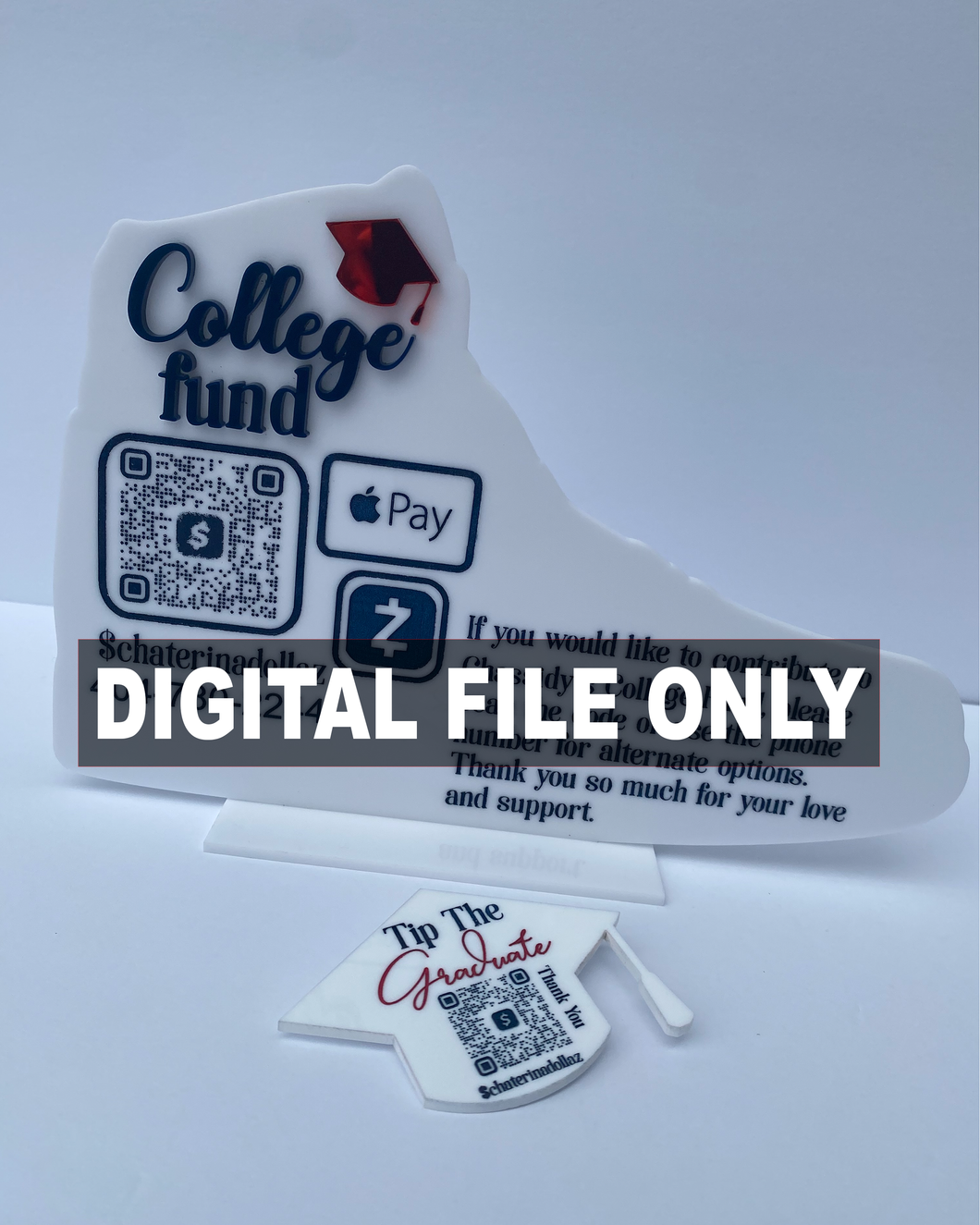 College Fund Shoe-Digital Cut File