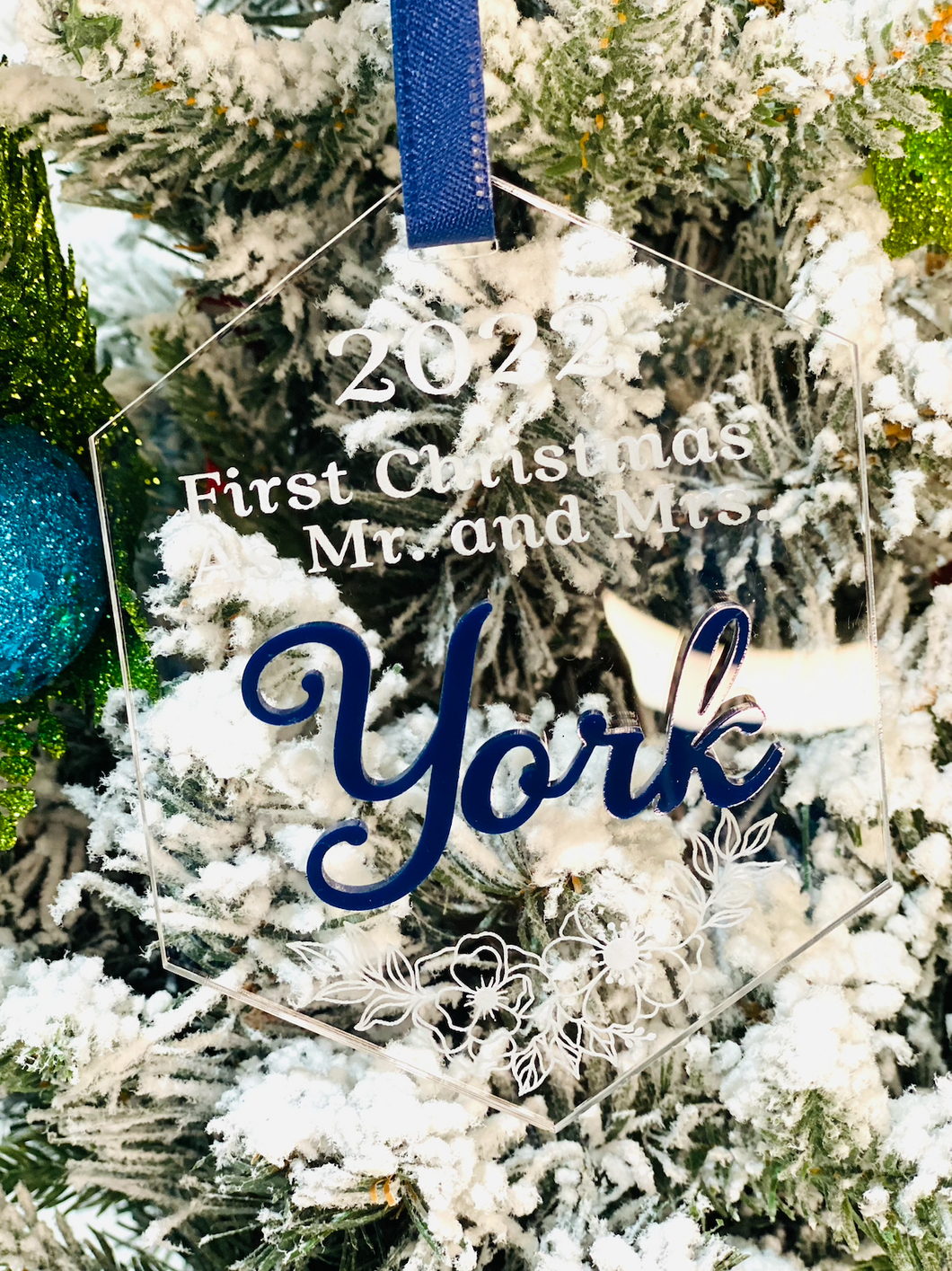 First Christmas Married Ornament Personalized 2022